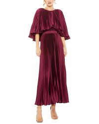 Mac Duggal - Pleated Caplet T-length Gown Dress - Lyst