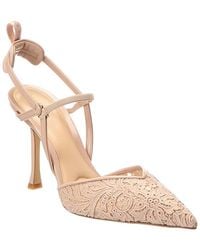 Fendi - Very Colibri Lace Tulle & Leather Slingback Pump - Lyst