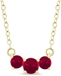 Gemstones - 14k 0.96 Ct. Tw. Ruby Necklace - Lyst