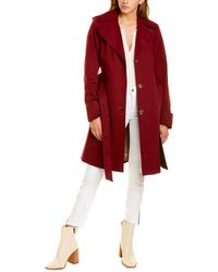 via spiga red wool coat