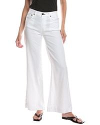 ASKK NY - Stripe Linen-Blend Wide Leg Jean - Lyst