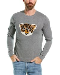Loft 604 The Baby Tiger Crewneck Sweater - Gray