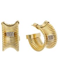 Meshmerise - 18k Over Silver 0.08 Ct. Tw. Diamond Earrings - Lyst