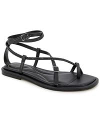 Kenneth Cole - Paros Jewel Square Toe Flat Sandals - Lyst