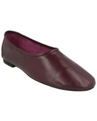 BY FAR - Prudence Leather Flat - Lyst