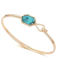 Liv Oliver - 18k Plated 2.25 Ct. Tw. Turquoise Bracelet - Lyst