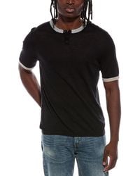 Autumn Cashmere - Colorblock Trims Henley T-Shirt - Lyst