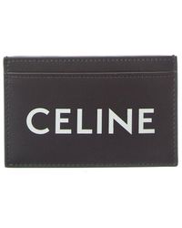 Celine - Logo Leather Card Case - Lyst