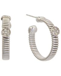 Meshmerise - 18k Gold Over Silver 0.12 Ct. Tw. Diamond Earrings - Lyst