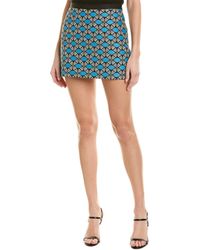MILLY Ribbon Trim Mini Skirt - Blue