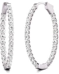 Diana M. Jewels - Diana M. Fine Jewelry 14k 1.00 Ct. Tw. Lab Grown Diamond Hoops - Lyst