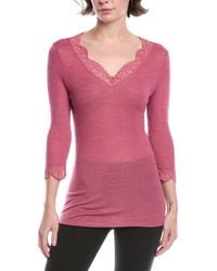 Hanro - Woolen Lace Wool & Silk-blend Top - Lyst