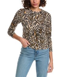 Minnie Rose - Leopard Cashmere-blend Sweater - Lyst