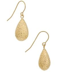 Italian Gold - 10K Pear Drop Earrings - Lyst