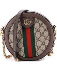 Gucci - Gg Coated Canvas Ophidia Round Shoulder Bag Mini (Authentic Pre- Loved) - Lyst