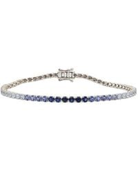 Sabrina Designs - 14K 5.04 Ct. Tw. Diamond & Ombre Sapphire Tennis Bracelet - Lyst