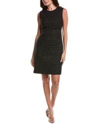 St. John - Metallic Tweed Mini Dress - Lyst