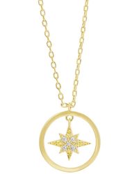 Savvy Cie - Cz Dangle Necklace - Lyst