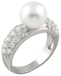 Splendid - 12Mm Pearl Cz Ring - Lyst