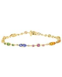 Effy Fine Jewelry - 14K 4.36 Ct. Tw. Diamond & Multi Sapphire, Tsavorite Bracelet - Lyst