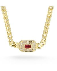 Sphera Milano - 14k Over Silver Cz Choker Necklace - Lyst