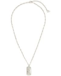 Sterling Forever - Taurus Constellation Dog Tag Necklace - Lyst