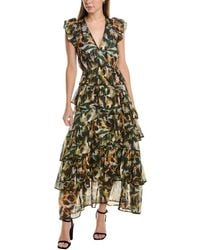 Marie Oliver - Marisol Linen & Silk-blend Maxi Dress - Lyst