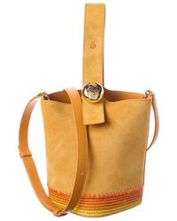 Loewe - Pebble Mini Suede Bucket Bag - Lyst