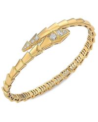 Liv Oliver - 18K Plated Cz Motif Wrap Bracelet - Lyst