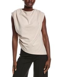 Gracia - Gathered Shoulder Drape Top - Lyst