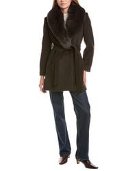 Sofiacashmere - Sofiacashmere Wool-Blend Wrap Coat - Lyst