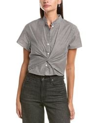 Rag & Bone - Regina Striped Poplin Top - Lyst