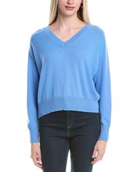 Autumn Cashmere - Boxy Crew Back Yoke Cashmere Sweater - Lyst