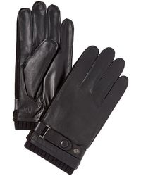 Bruno Magli - Wool-Trim Leather Gloves - Lyst
