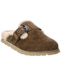 Stuart Weitzman - Chrystie Velvet & Shearling Mule - Lyst