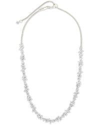 Sterling Forever - Cz Ellery Adjustable Tennis Necklace - Lyst