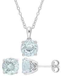 Rina Limor - Silver 4.95 Ct. Tw. Aquamarine 2pc Jewelry Set - Lyst