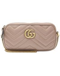 Gucci - Beige Matelasse Leather GG Marmont Small Crossbody (authentic Pre-loved) - Lyst