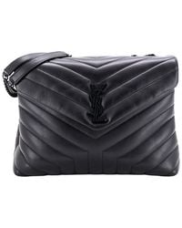 Saint Laurent - Matelasse Chevron Leather Loulou Shoulder Bag Medium (Authentic Pre-Loved) - Lyst