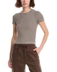 Rag & Bone - Luca Stripe Rib Baby T-Shirt - Lyst