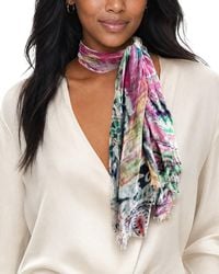 Blue Pacific - Floral Seashells Cashmere-Blend Neckerchief - Lyst