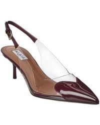 Alaïa - Alaïa Le Coeur Vinyl & Patent Slingback Pump - Lyst