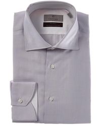Canali - Silk-Blend Dress Shirt - Lyst