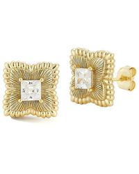 Glaze Jewelry - 14K Plated Cz Clover Earrings - Lyst