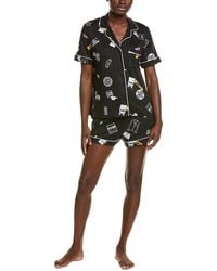 DKNY - 2Pc Short Sleeve Top & Boxer Sleep Set - Lyst
