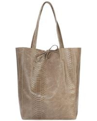 Tiffany & Fred Paris - Embossed Leather Tote - Lyst