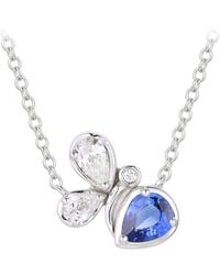 Gregg Ruth - 14K 0.58 Ct. Tw. Diamond & Sapphire Pendant - Lyst