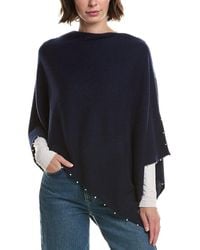 Sofiacashmere - Sofiacashmere Knit Wool & Cashmere-Blend Poncho - Lyst