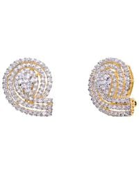 Genevive Jewelry - 18K Over Cz Drop Earrings - Lyst