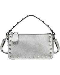Tiffany & Fred Paris - Metallic Studded Convertible Shoulder Bag - Lyst